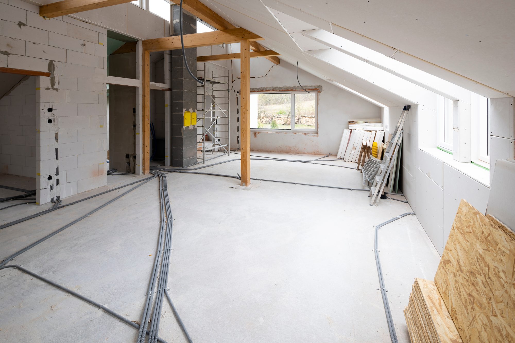 Loft conversion, mid build